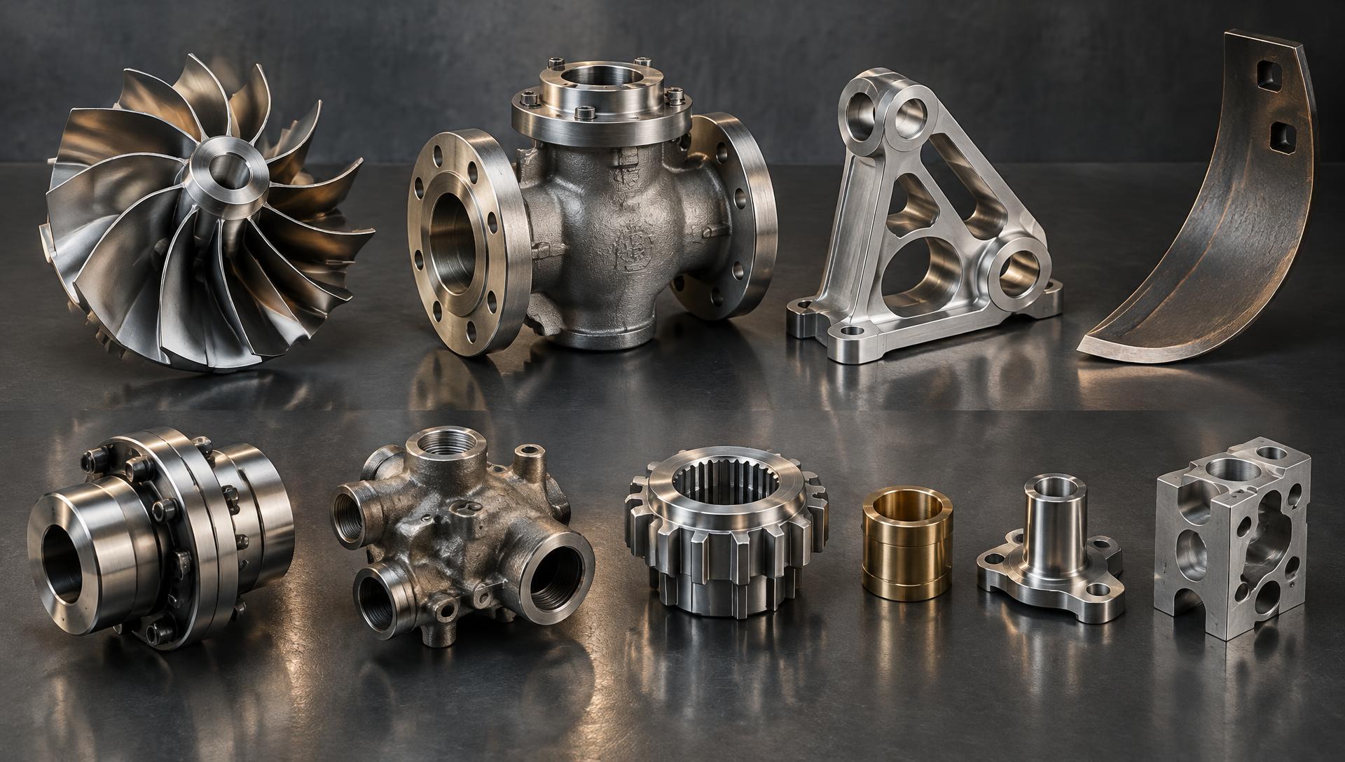 Examples of custom metal components across industrial applications